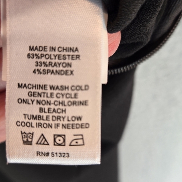 1. State Womens Trousers Sz 14 Black Tapered Front Slit Leg Side Zip Stretch - Picture 8 of 12